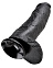 Реалистичный фаллос на присоске 12 Cock with Balls, 24 см, черный
