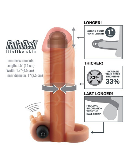 Насадка с минивибратором REAL FEEL 1 EXTENSION