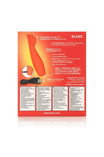 Вибромассажер для стимуляции клитора Red Hot Blaze с лепестками