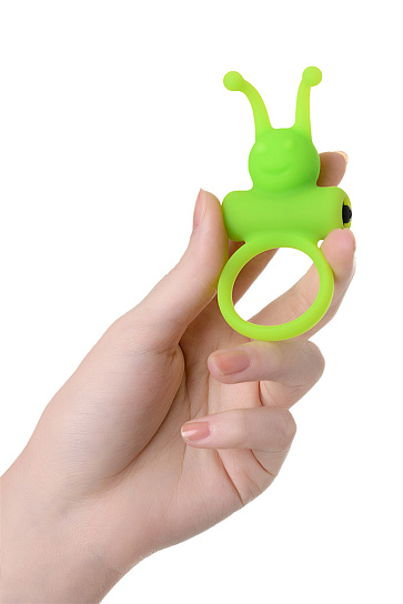 Эрекционное виброкольцо A-Toys by Toyfa Flik, зеленый