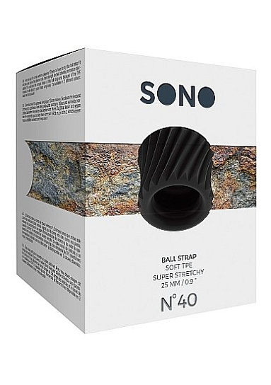 Колечко SONO № 40 Translucent с диагональными зубчиками, черное
