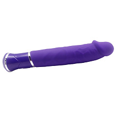 Вибратор Rowdy dong из силикона с прорисованными венами 15.5 см, фиолетовый