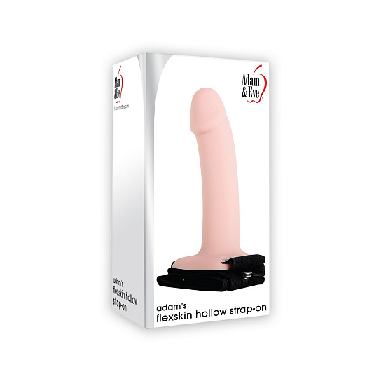 Полый фаллопротез с поясом Adam&Eve Adams FlexSkin Hollow Strap-On