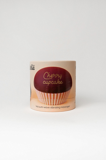Вакуумно-волновой стимулятор Lola Games Cherry Cupcake с вибрацией, винный