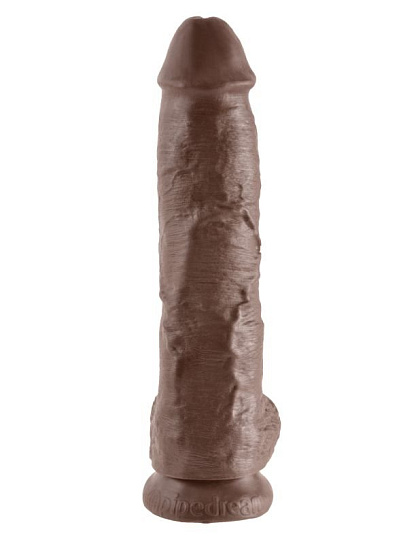Фаллоимитатор-гигант King Cock с мошонкой, PipeDream, 20 см, коричневый