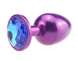 Анальная втулка цвета фиолетовый металлик, 4sexdream, синяя