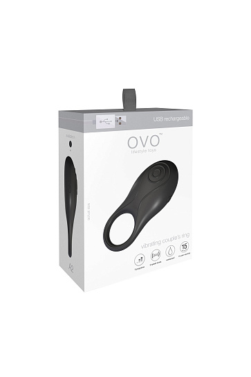 Эректильное кольцо OVO инновационной формы с вибрацией