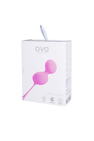 Вагинальные шарики OVO L3 силиконовый, розовые