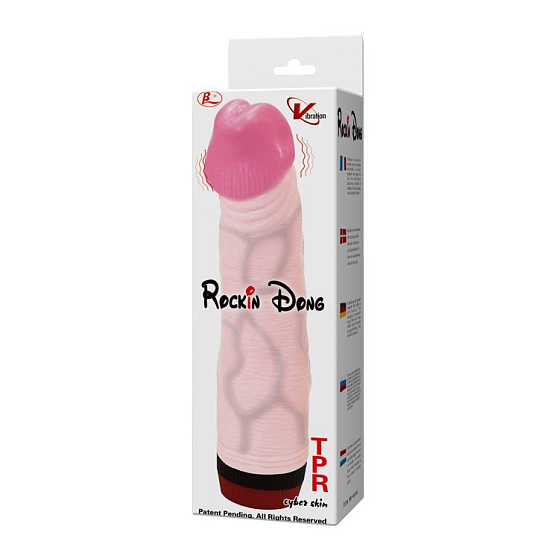 Вибратор реалистичный с многоскоростной вибрацией Rockin Dong, 21 см
