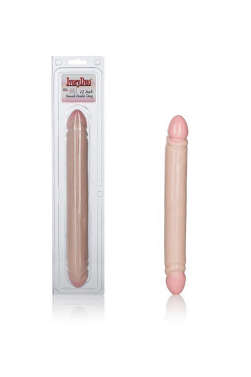 Фалоимитатор двусторонний Smooth Double Dongs — 12", 30 см