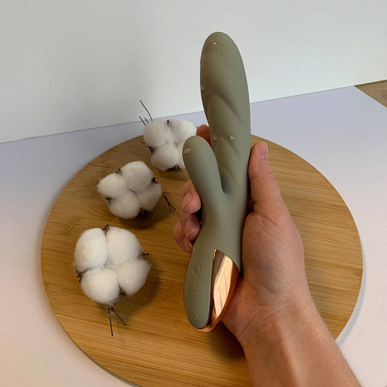 Вибратор кролик с подогревом Magic Vibe, зеленый