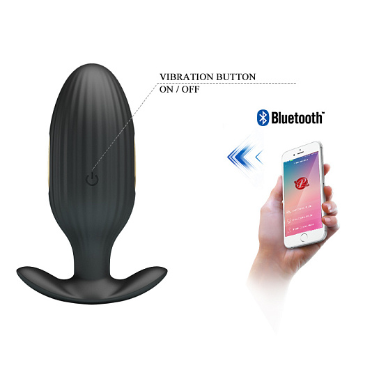 Анальная вибропробка с электростимуляцией Jefferson