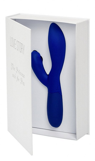 Двойной женский вибратор The Princess, 20,5 см, синий