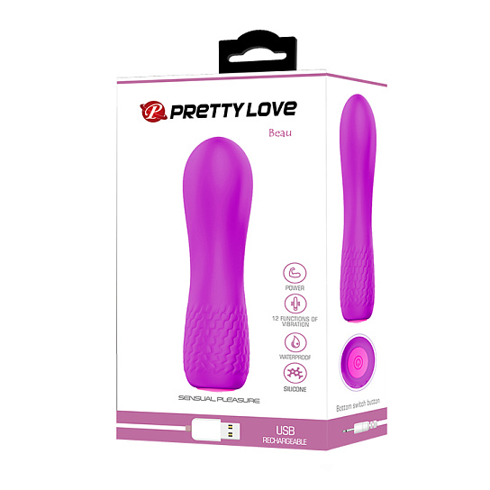 Силиконовый мини вибратор PrettyLove Beau