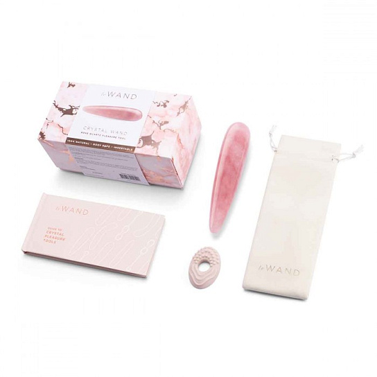 Массажер из камня Le Wand Crystal Wand, розовый