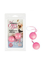 Розовые вагинальные шарики Orgasm Balls из пластика, диаметр 3,5 см