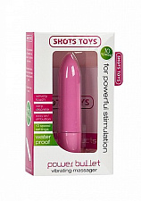 Вибратор-пуля из пластика с бархатистым покрытием POWER BULLET, розовый