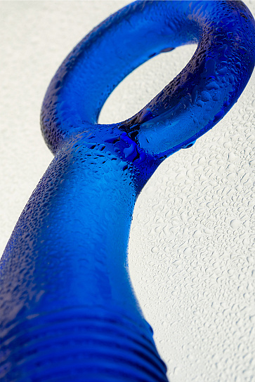 Стеклянная втулка DILDO с кольцом, 15 см