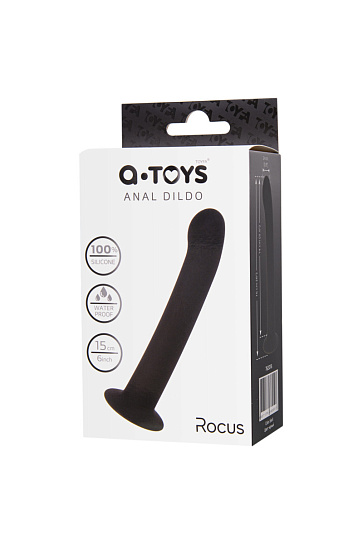 Анальный дилдо Toyfa A-Toys Rocus, черный, 15 см