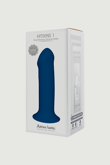 Фаллоимитатор на присоске с двойной плотностью Adrien Lastic HITSENS S01 17.7 см, синий Фаллоимитатор на присоске с двойной плотностью Adrien Lastic HITSENS S01 17.7 см, синий