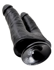 Анально-вагинальный фаллоимитатор King Cock Double Penetrator 11.4 см, черный