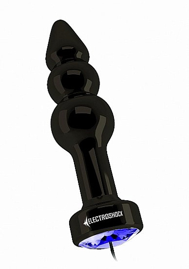 Анальная пробка E-Stim Gun Grey с ДУ, черная