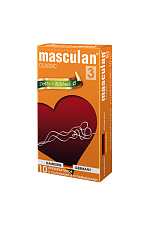 Презервативы Masculan Classic 3 с колечками и пупырышками, 10 шт