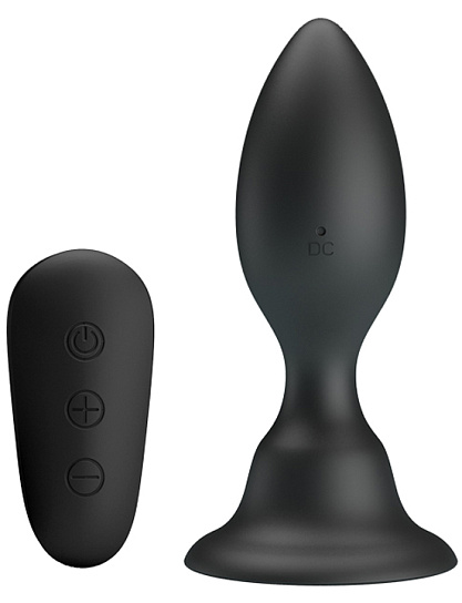Анальный виброплаг с пультом на присоске Baile Mr.Play