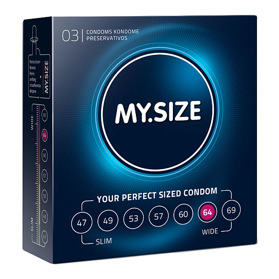 Презервативы из натурального латекса MY.SIZE №64 64*223 мм
