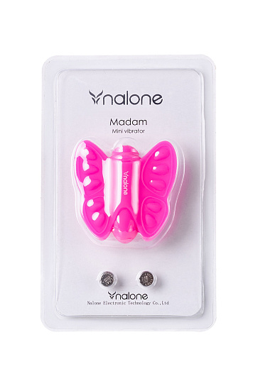 Силиконовый клиторальный стимулятор-бабочка Nalone Madam, розовый