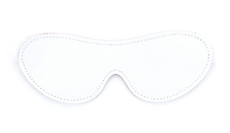 Белая кожаная маска на глаза
