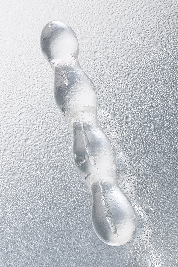 Фаллоимитатор волнистой формы из стекла Sexus Glass 17,7 см