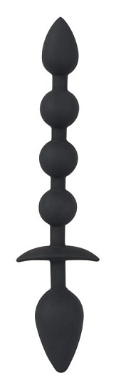 Анальная игрушка Black Velvets 2 в 1, из силикона