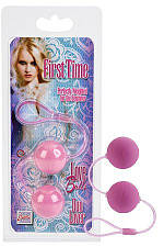 Набор вагинальных шариков Duo Lover из пластика с петлей, розовый