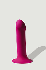 Фаллоимитатор на присоске с двойной плотностью Adrien Lastic HITSENS S04 17.5 см, розовый