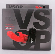 Фаллоимитатор-страпон VSOP с вибрацией на пульте, Gopaldas, 14 см