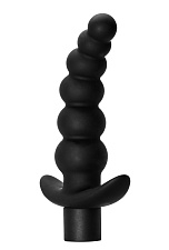 Анальная елочка с вибрацией на основании, Ecstasy Black, черная