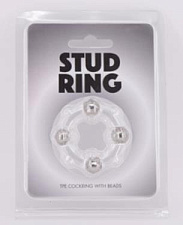 Эрекционное кольцо с металлическими шариками Stud Ring