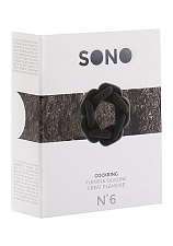 Силиконовое кольцо на пенис SONO №6, черное