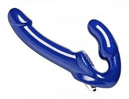 Безремневой вибрострапон Strap U Revolver II Vibrating 15.2 см, синий
