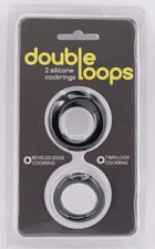 Эрекционное кольцо 2 шт Double Loops, черное