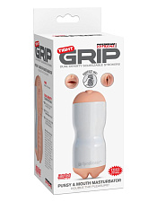Двусторонний мастурбатор вагина-ротик в мягкой тубе Tight Grip Pussy