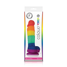 Радужный фаллоимитатор Colours - Pride Edition - 5 Dildo 12,7 см