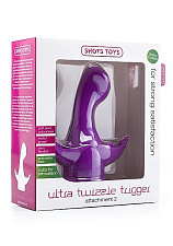 Силиконовая насадка для вибромассажера ULTRA TWIZZLE TRIGGER, фиолетовая