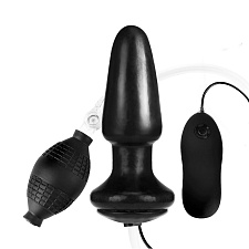 Анальный расширитель Butt Plug с вибрацией, черный