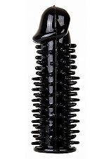 Насадка на пенис изготовленная из силикона SPIKEY-PENIS, черная