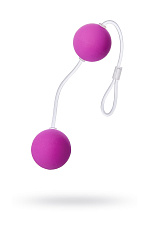Вагинальные шарики Sexus Funny сужающие, из пластика, диаметр 3 см, фиолетовые
