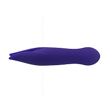 Вибростимулятор из силикона с нежными лепесточками 16.5 см, фиолетовый