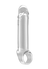 Насадка с кольцом для увеличения пениса Stretchy Penis, прозрачная